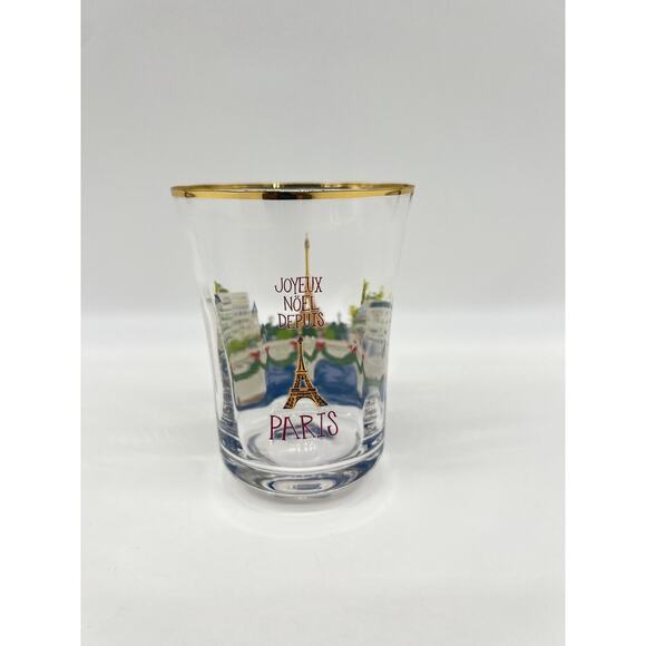 Anthropologie Holiday In The City Juice Glass 2024 Glasses Paris - Picture 2 of 3